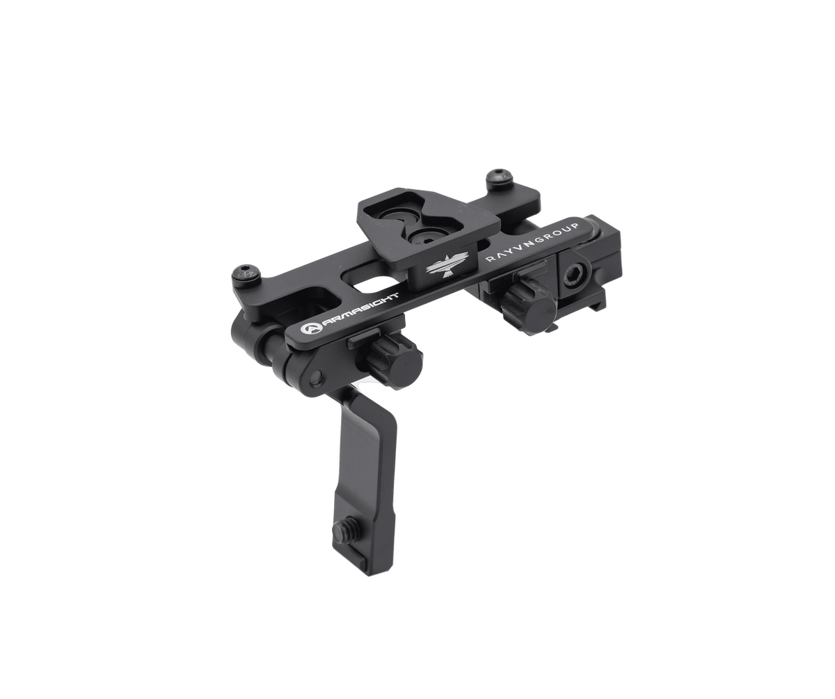 Rayvn Group Modular Bridge Mount, Rail System + 2 Pods Down Range Thermal
