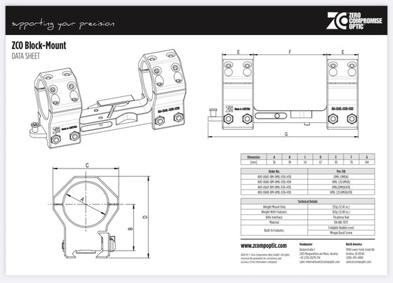 Block Mount-Model 400-0687 FDE